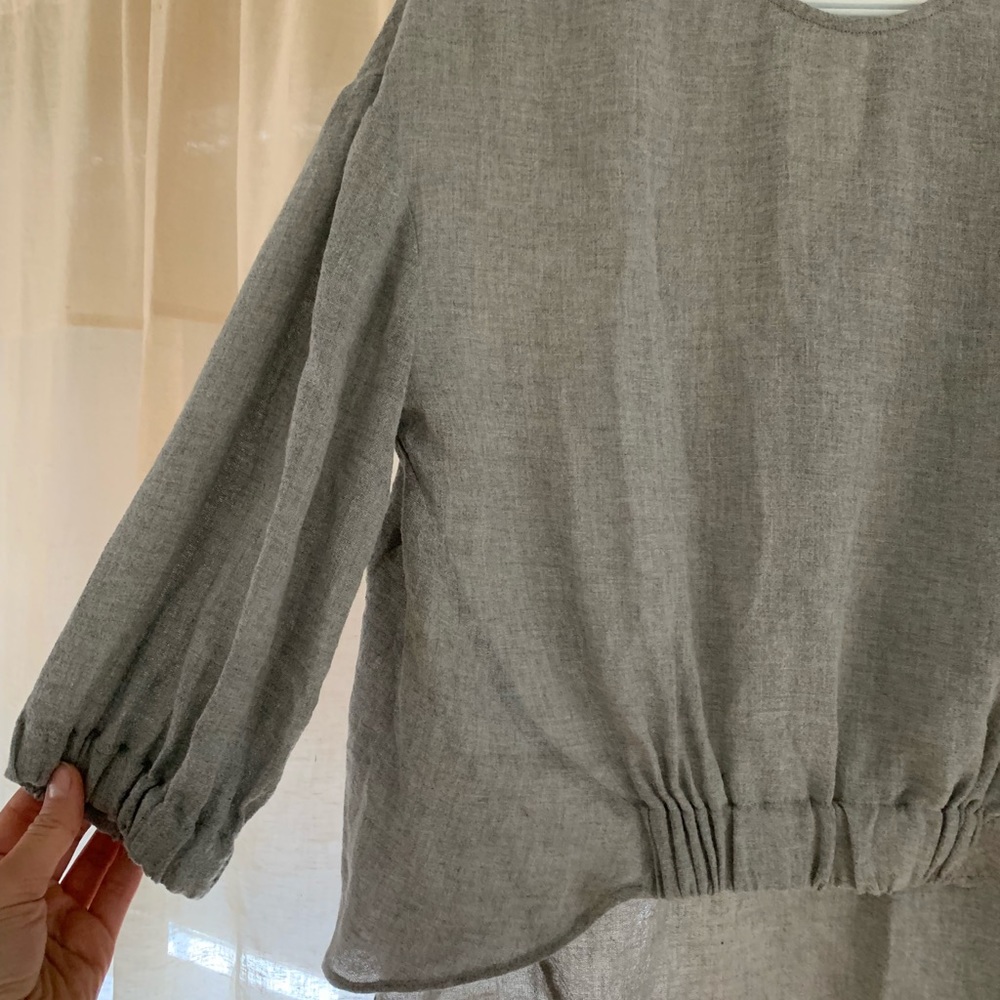 Gray wool blend Zara top
